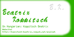 beatrix koppitsch business card